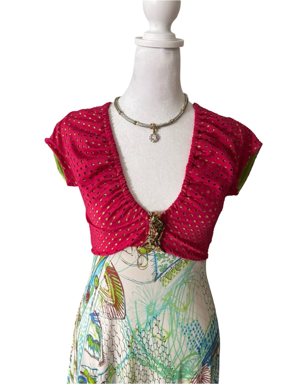 Save the Queen! Boho Mixed Print Dress 🌺 - Picture 5 of 10